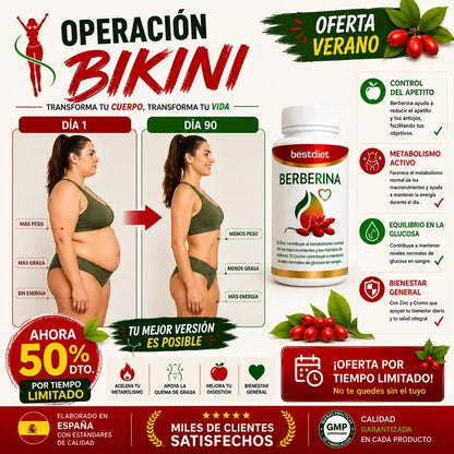 Berberina — Ayuda a Regular la Glucosa, Controlar el Apetito y Favorecer un Peso Saludable