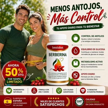 Berberina — Ayuda a Regular la Glucosa, Controlar el Apetito y Favorecer un Peso Saludable