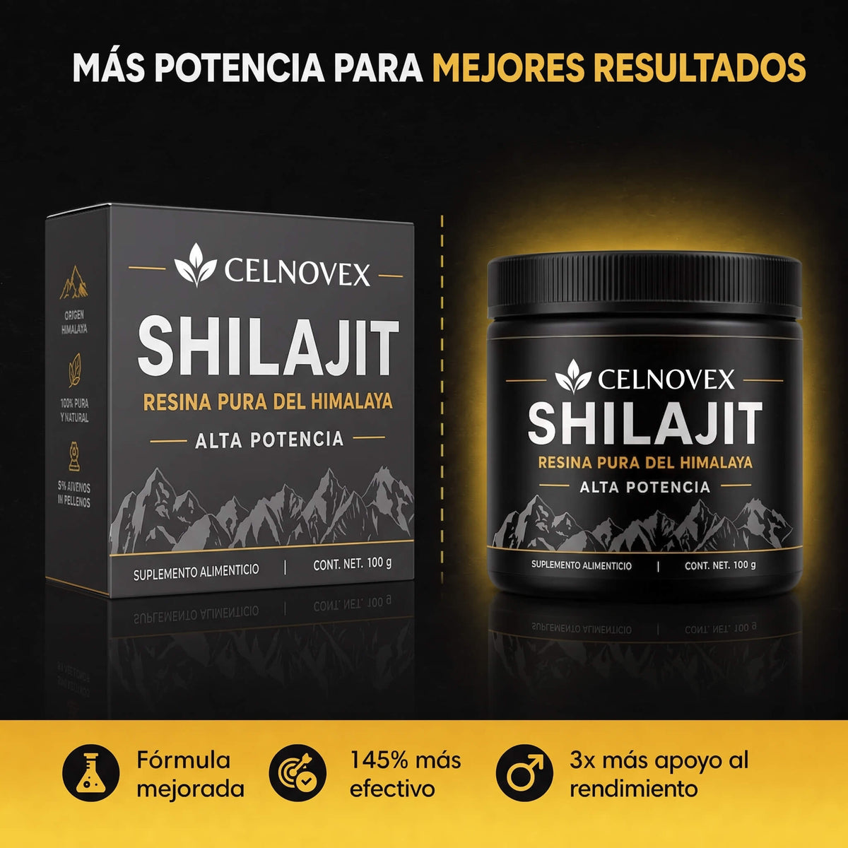 Resina de Shilajit pura del Himalaya – Potenciador de Vitalidad y Enfoque