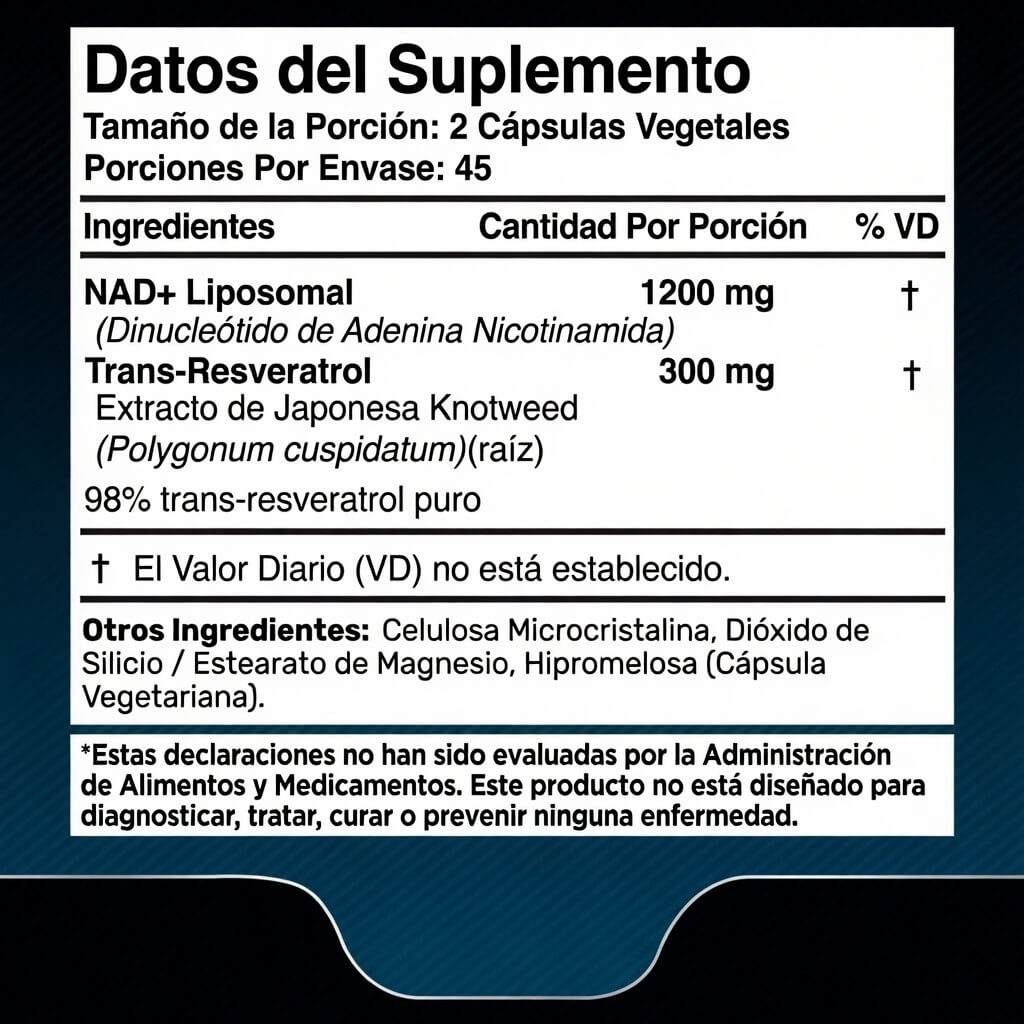 NAD+ Resveratrol — Recupera tu Energía, Vitalidad y Juventud