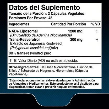 NAD+ Resveratrol — Recupera tu Energía, Vitalidad y Juventud