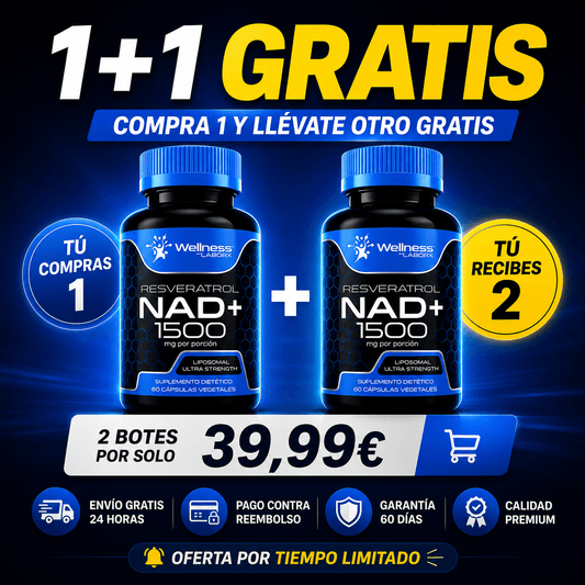 NAD+ Resveratrol — Recupera tu Energía, Vitalidad y Juventud