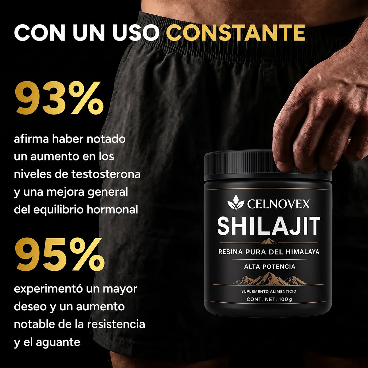 Resina de Shilajit pura del Himalaya – Potenciador de Vitalidad y Enfoque